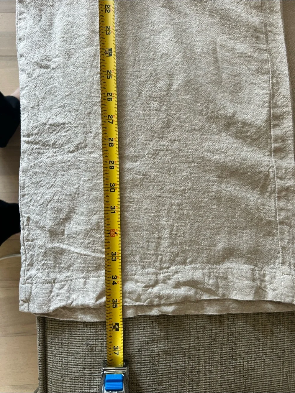 Calypso St. Barth Light Beige Linen Drawstring Joggers Small